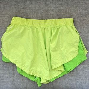 Green Free People shorts